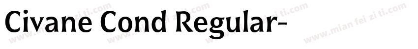 Civane Cond Regular字体转换